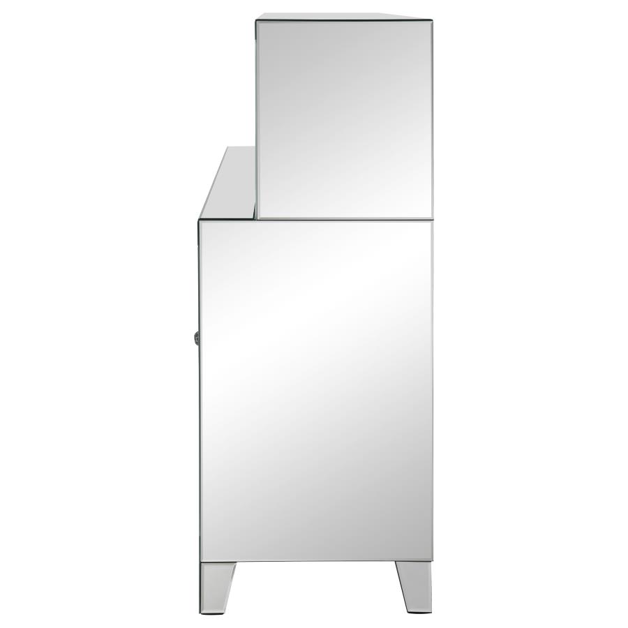 (image for) Yvaine 2-door Mirrored Acrylic Home Bar Wine Cabinet Silver