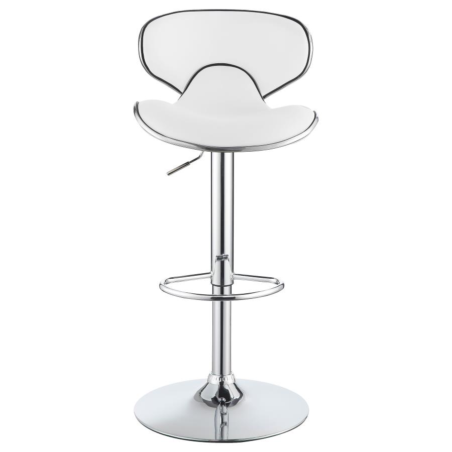 (image for) Edenton Upholstered Adjustable Bar Stool White (Set of 2)