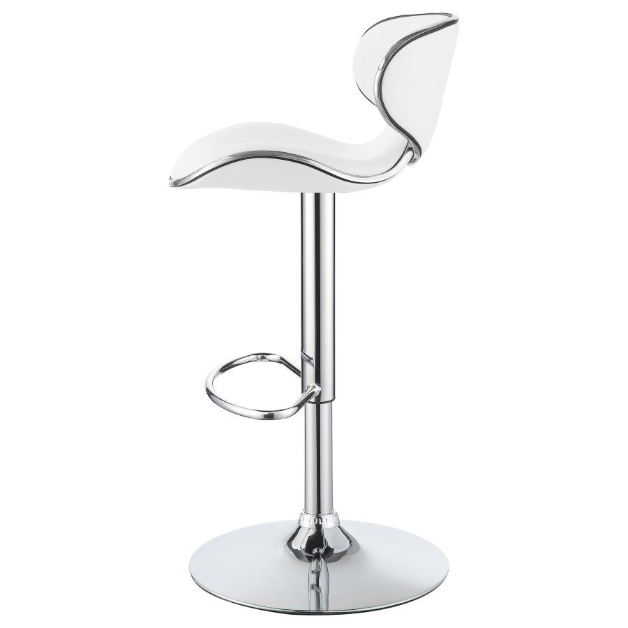 (image for) Edenton Upholstered Adjustable Bar Stool White (Set of 2)