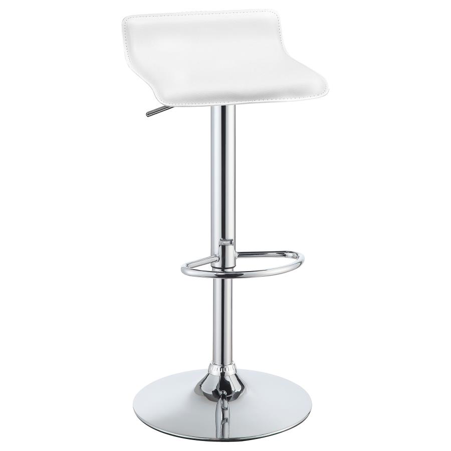 (image for) Bidwell Upholstered Adjustable Bar Stool White (Set of 2)