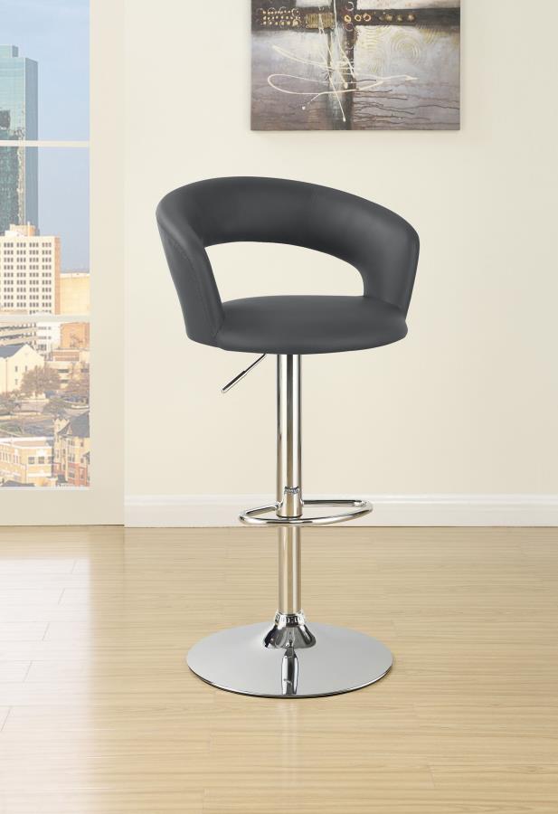 (image for) Barraza 29" Adjustable Height Bar Stool Grey and Chrome