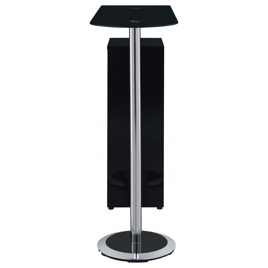 (image for) Koufax 48-inch Pub Height Bar Table Black High Gloss