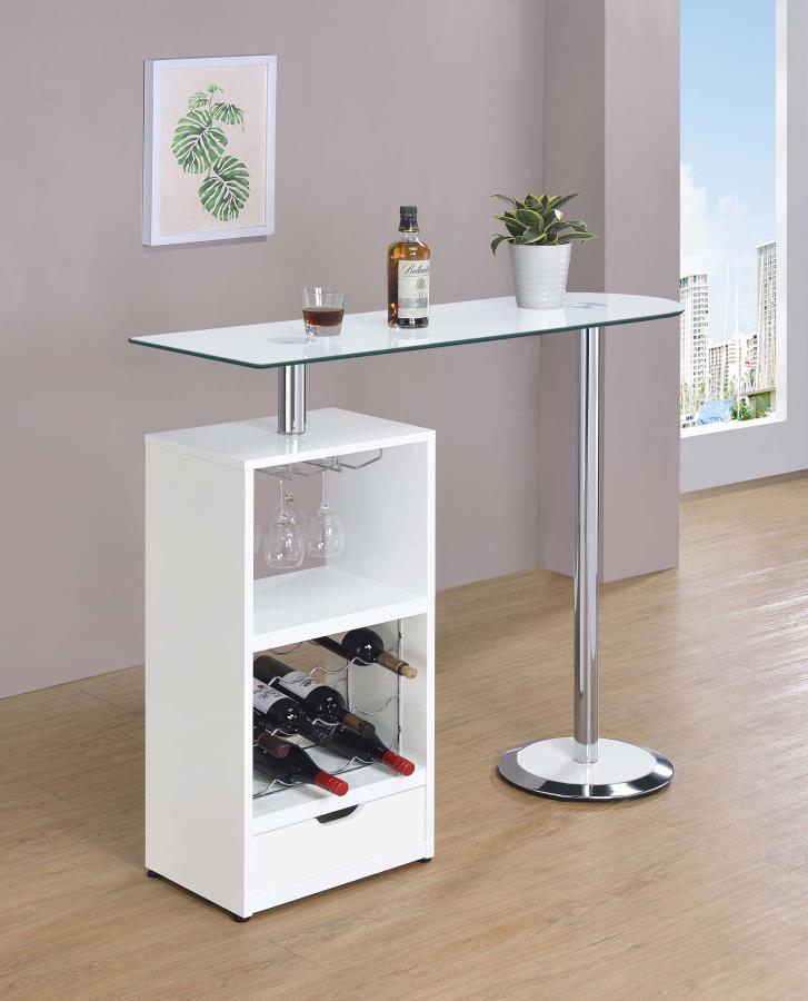 (image for) Koufax 1-drawer Bar Table Glossy White