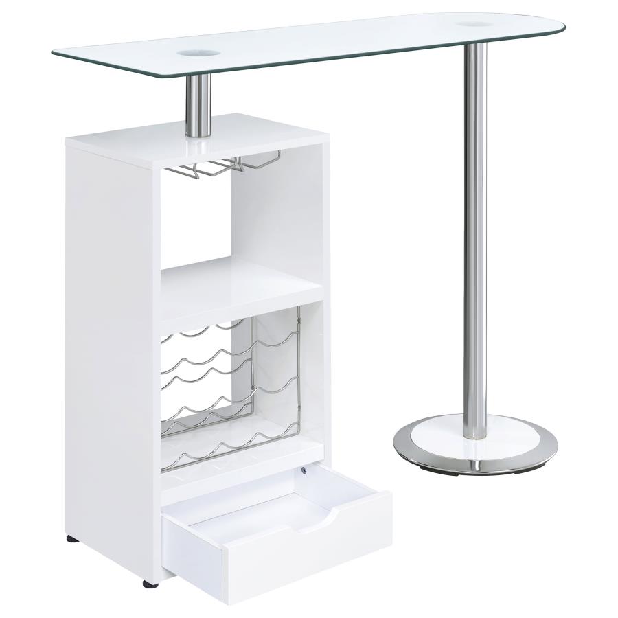 (image for) Koufax 1-drawer Bar Table Glossy White