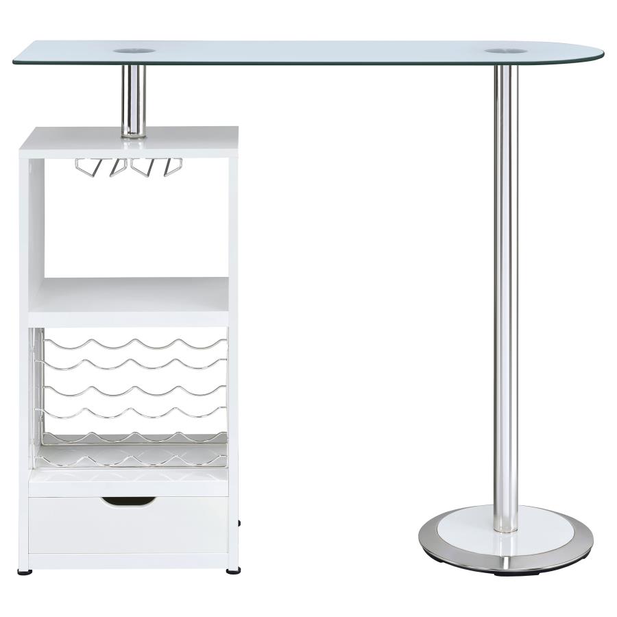 (image for) Koufax 1-drawer Bar Table Glossy White