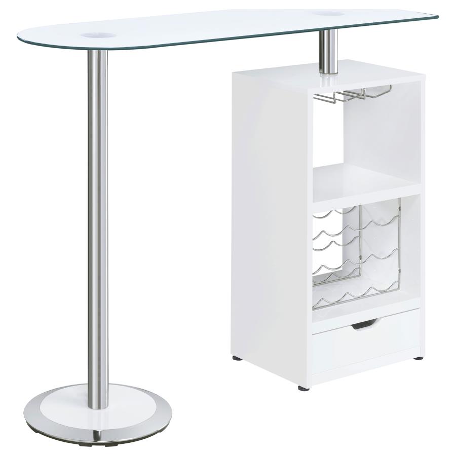 (image for) Koufax 1-drawer Bar Table Glossy White