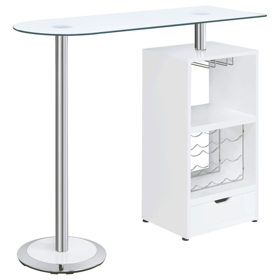 (image for) Koufax 1-drawer Bar Table Glossy White