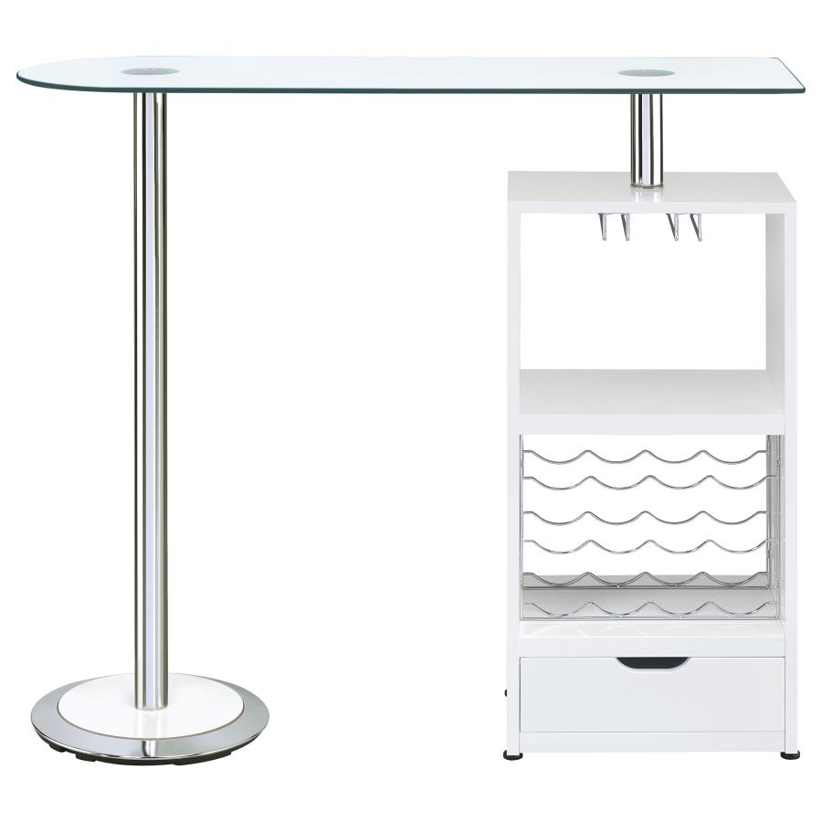 (image for) Koufax 1-drawer Bar Table Glossy White