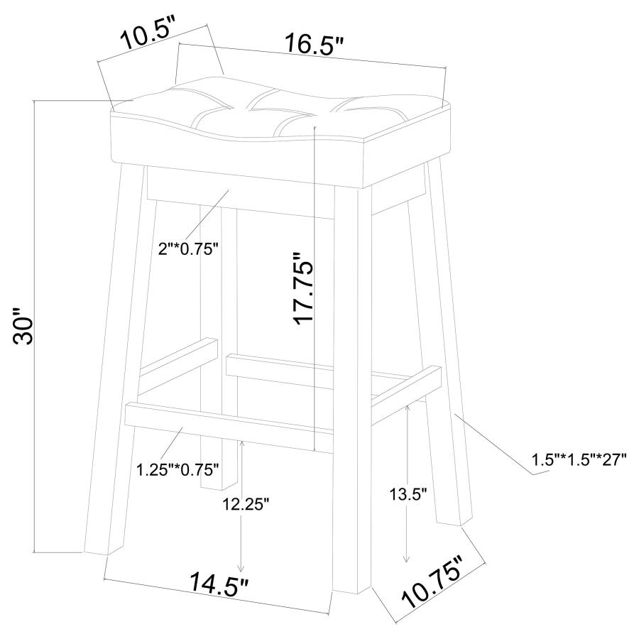 (image for) Donald Upholstered Bar Stool Cappuccino (Set of 2)