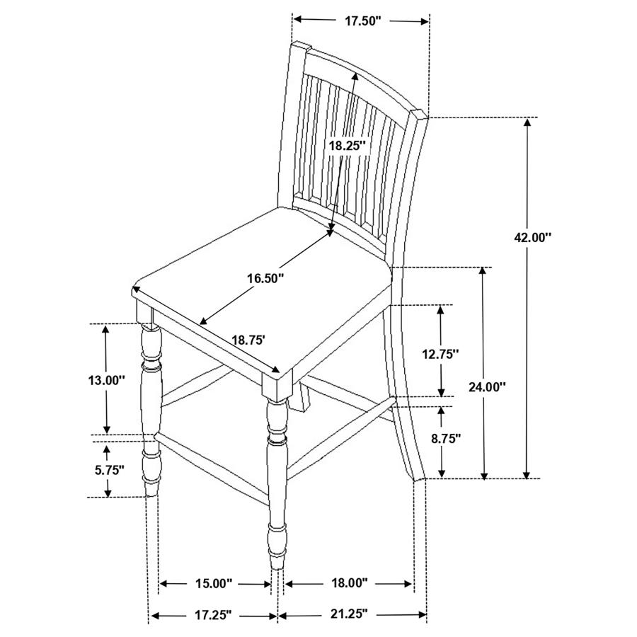 (image for) Wiley 5-piece Square Counter Height Dining Set Grey