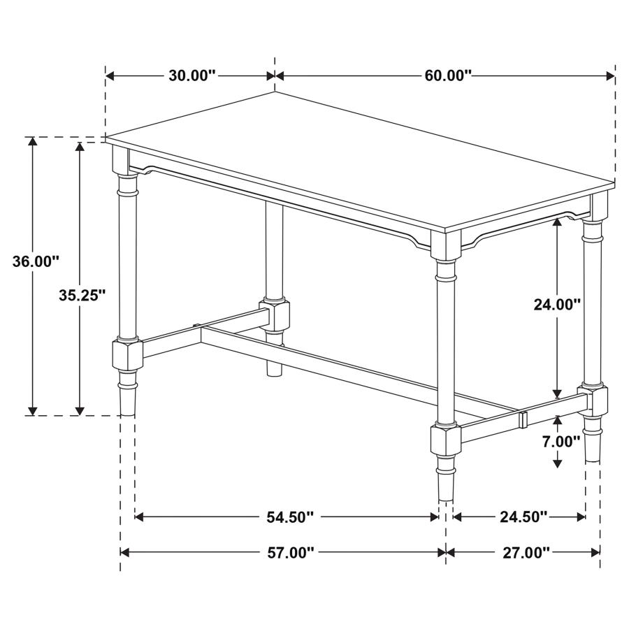 (image for) Martina 5-piece Rectangular Counter Height Dining Set Black