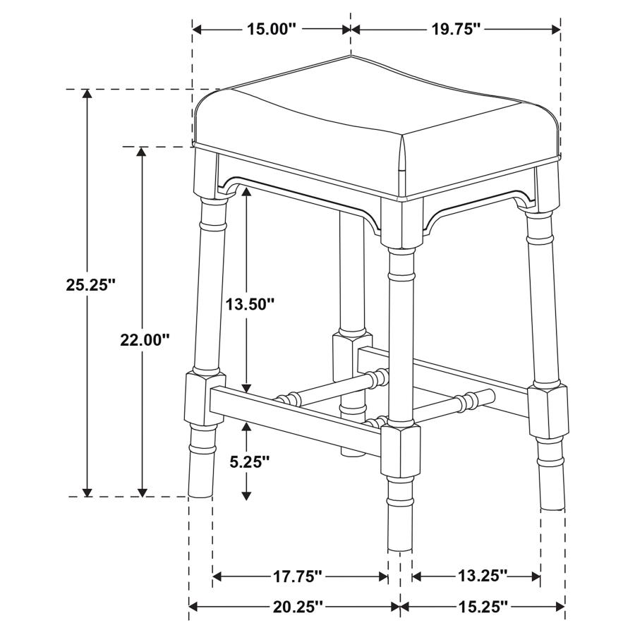 (image for) Martina 5-piece Rectangular Counter Height Dining Set Black