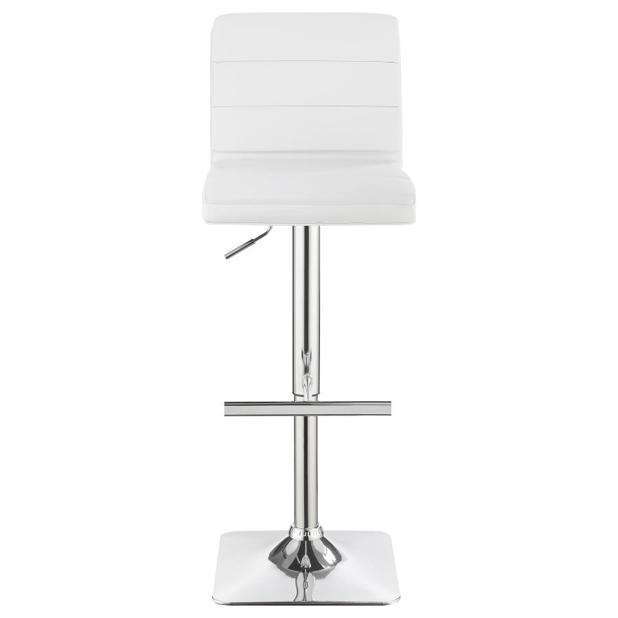 (image for) Bianca Upholstered Adjustable Bar Stool White (Set of 2)