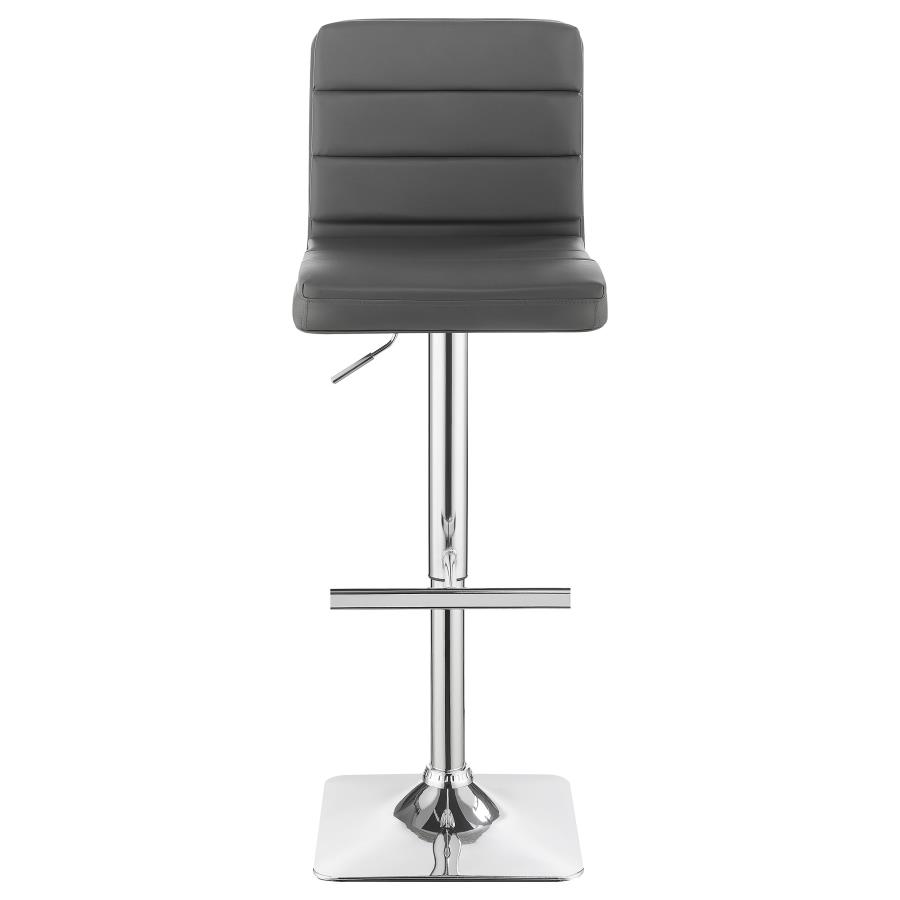 (image for) Bianca Upholstered Adjustable Bar Stool Grey (Set of 2)