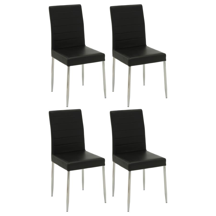 (image for) Maston Upholstered Dining Side Chair Black (Set of 4)