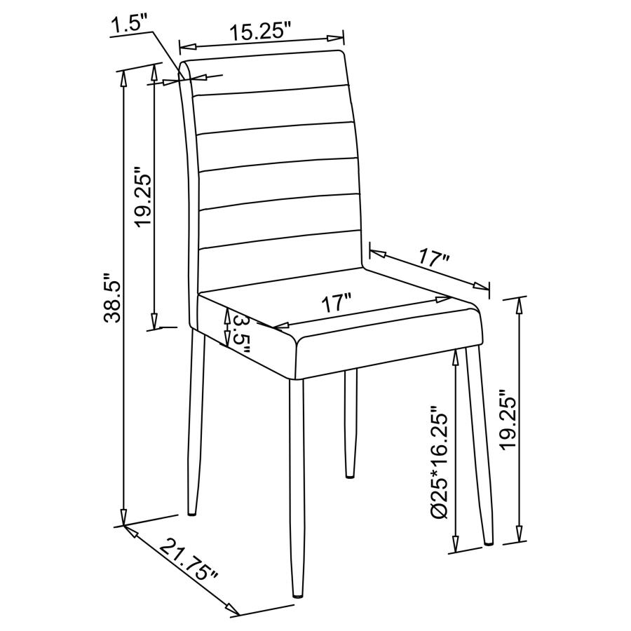 (image for) Maston Upholstered Dining Side Chair Black (Set of 4)