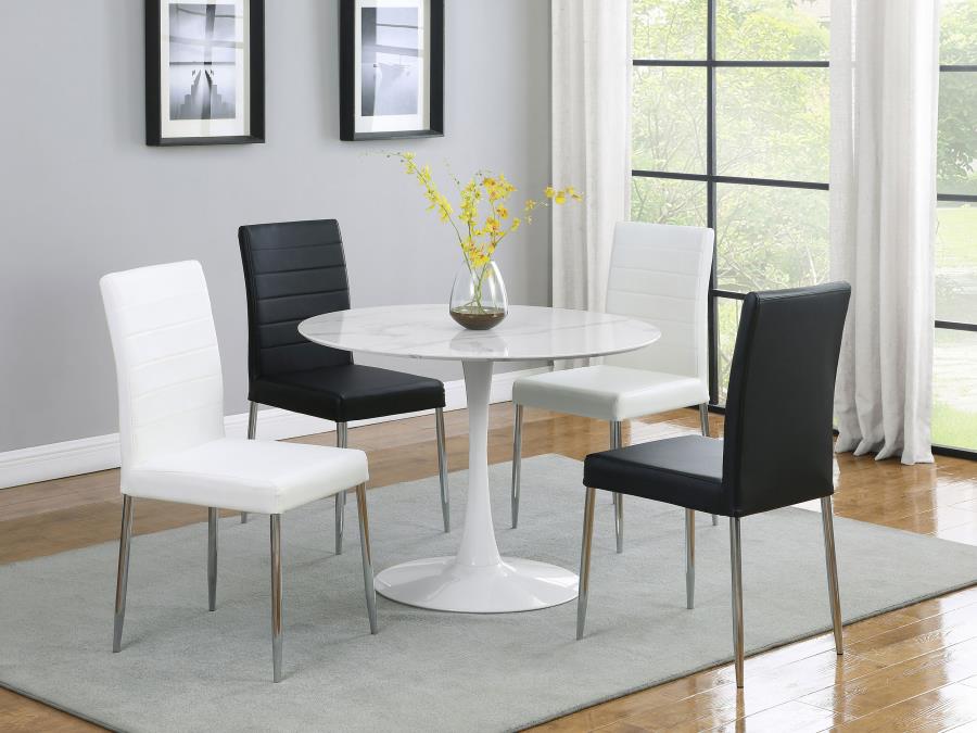 (image for) Maston Upholstered Dining Side Chair Black (Set of 4)