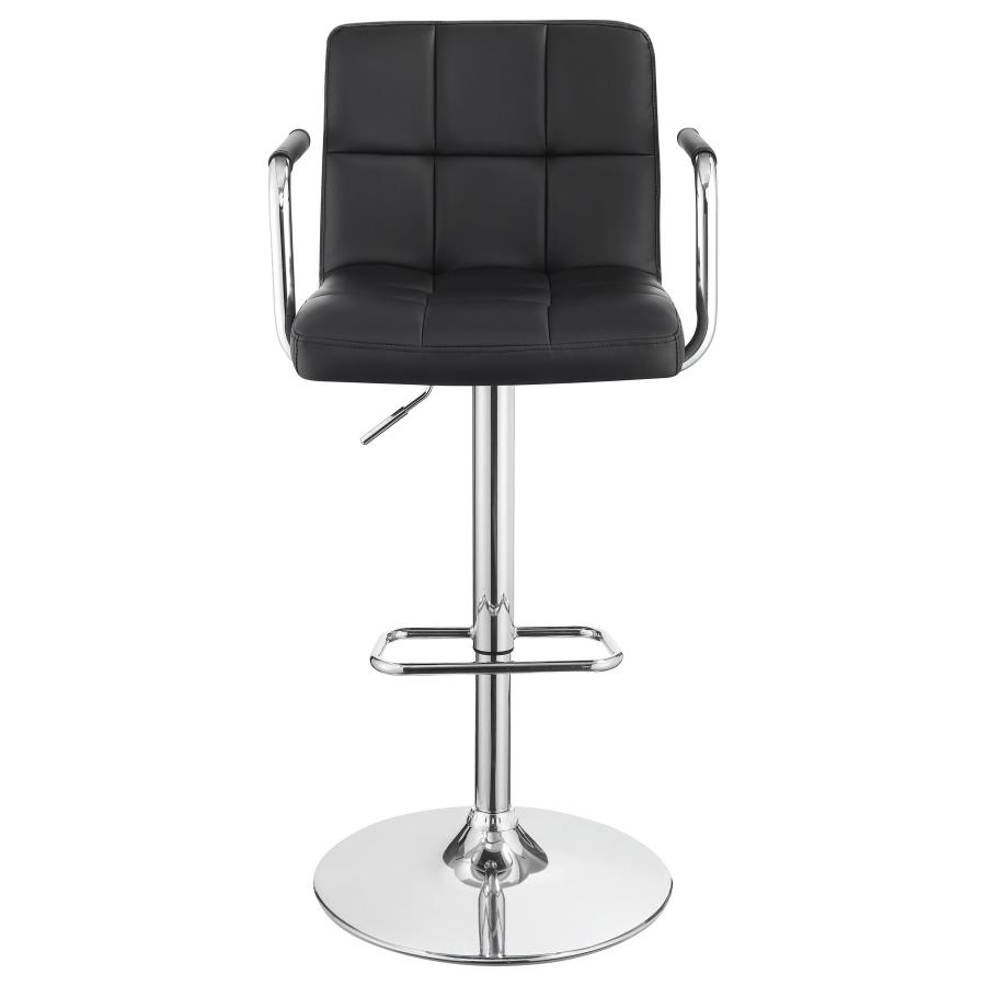 (image for) Palomar Adjustable Height Bar Stool Black and Chrome