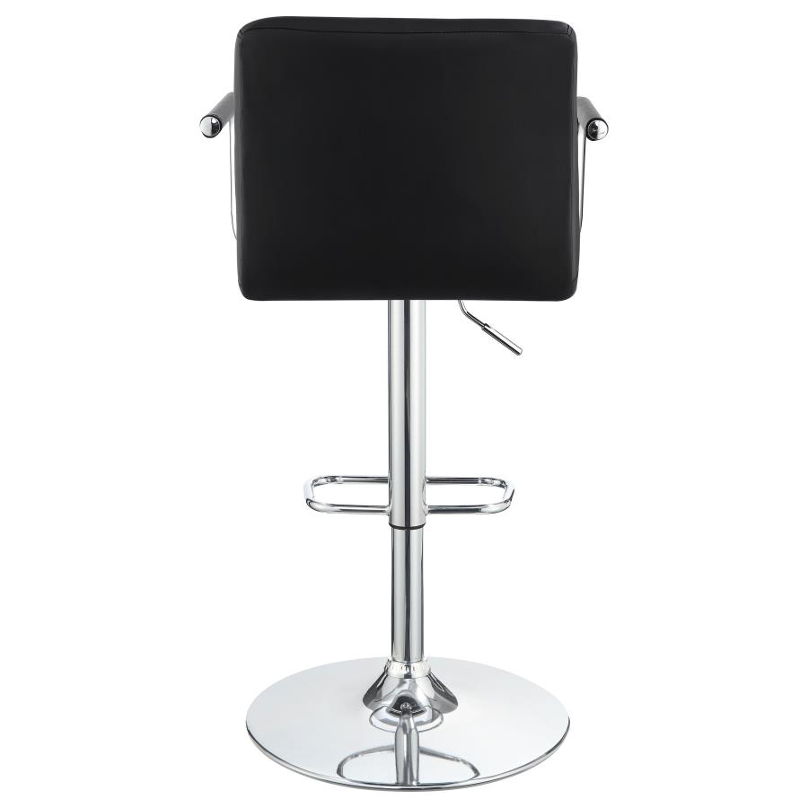 (image for) Palomar Adjustable Height Bar Stool Black and Chrome