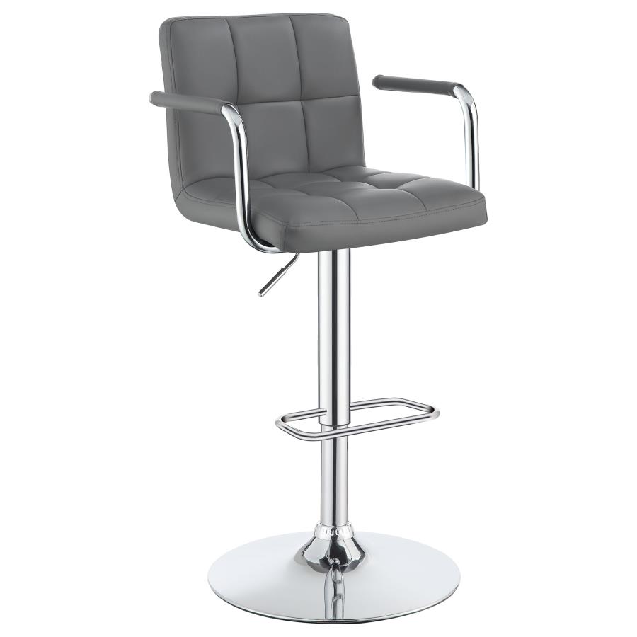 (image for) Palomar Adjustable Height Bar Stool Grey and Chrome - Click Image to Close