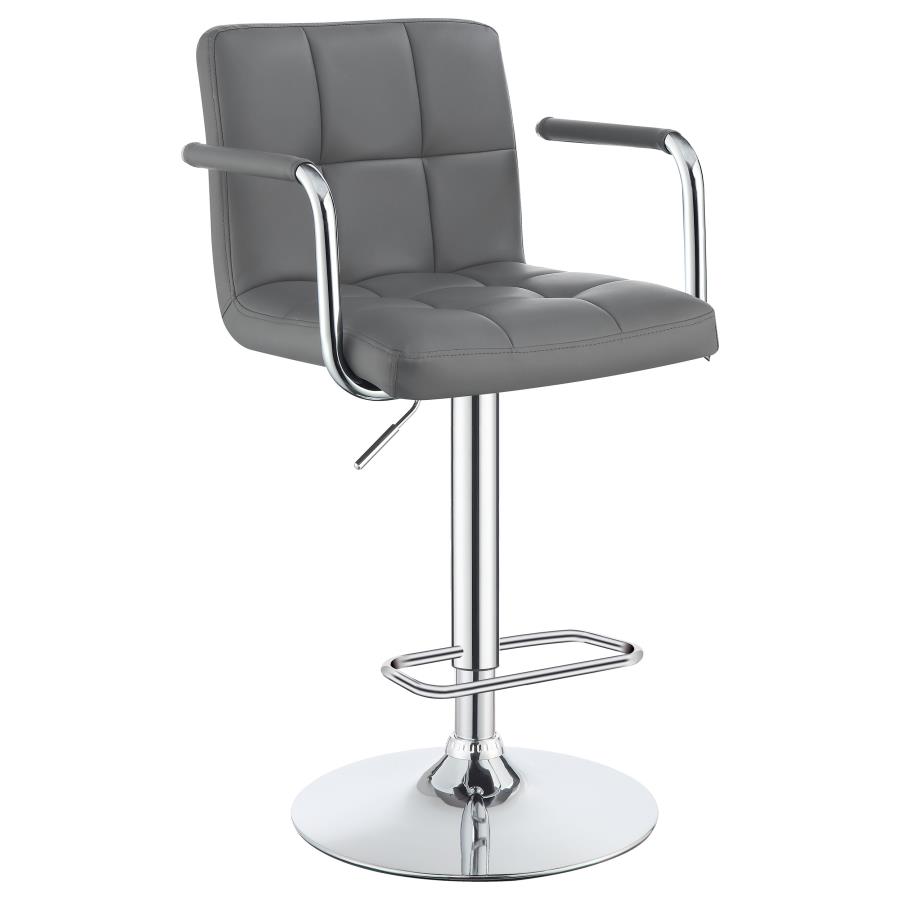 (image for) Palomar Adjustable Height Bar Stool Grey and Chrome