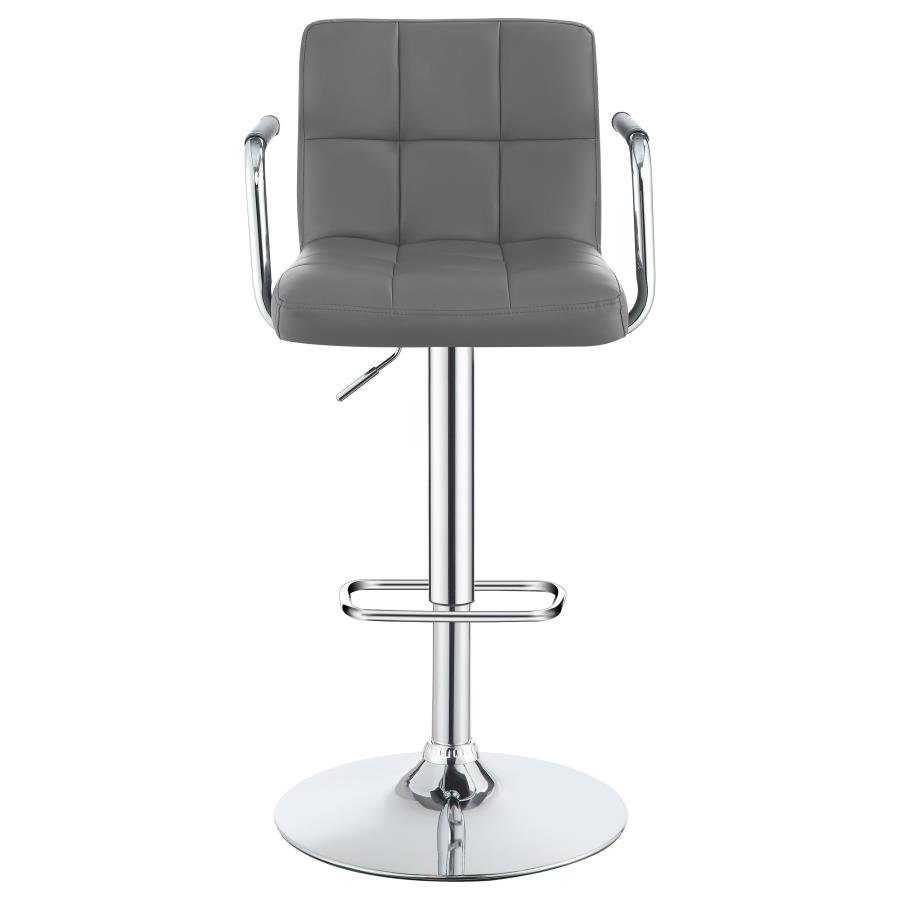 (image for) Palomar Adjustable Height Bar Stool Grey and Chrome