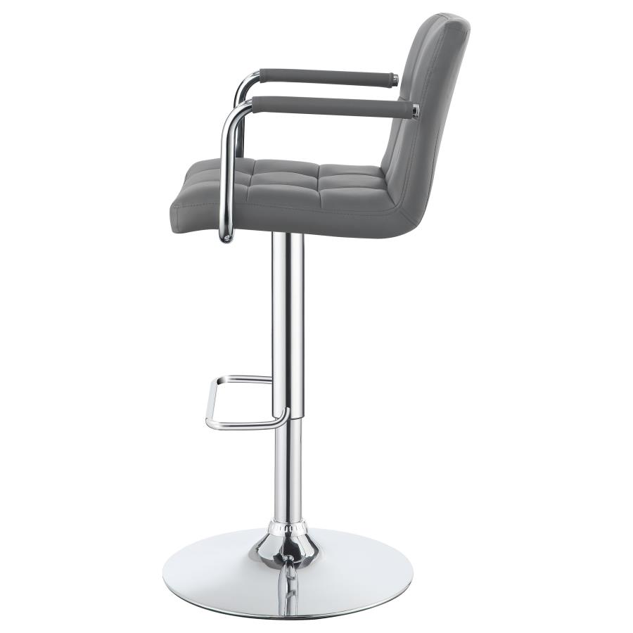 (image for) Palomar Adjustable Height Bar Stool Grey and Chrome