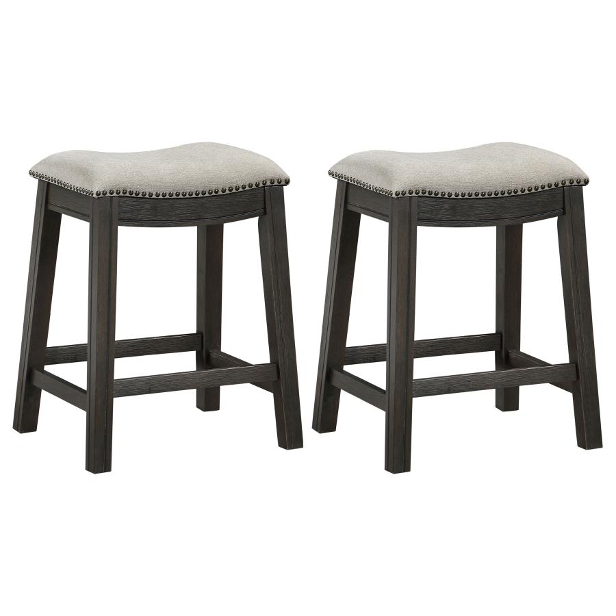 (image for) Elliston Backless Counter Stool Dark Grey (Set of 2)