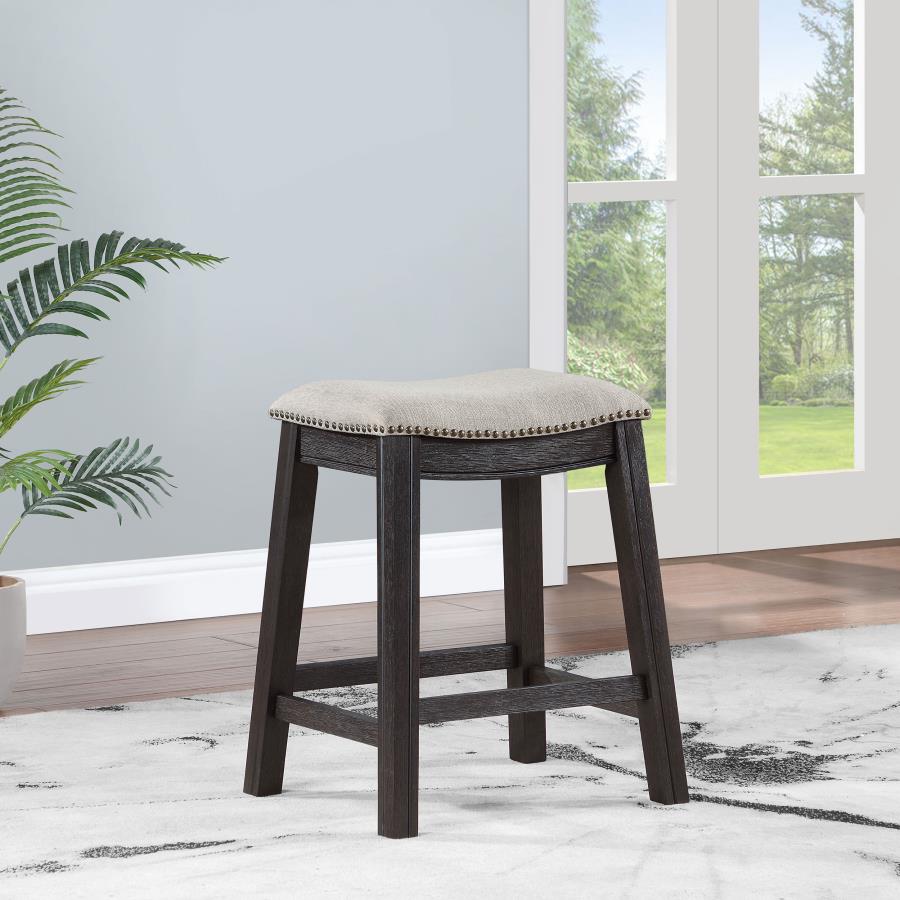 (image for) Elliston Backless Counter Stool Dark Grey (Set of 2)