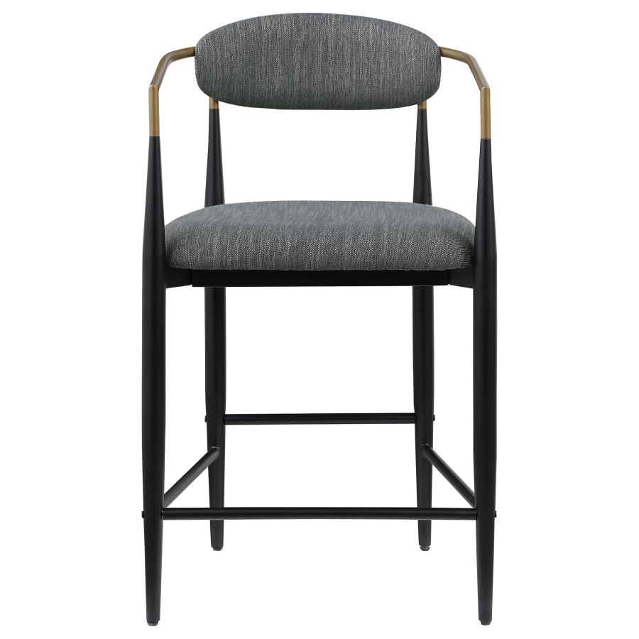 (image for) Tina Fabric Upholstered Counter Chair Dark Grey (Set of 2)