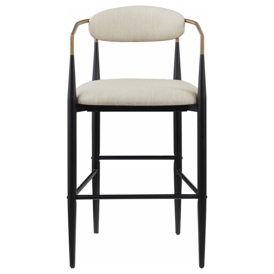 (image for) Tina Fabric Upholstered Bar Chair Beige (Set of 2)