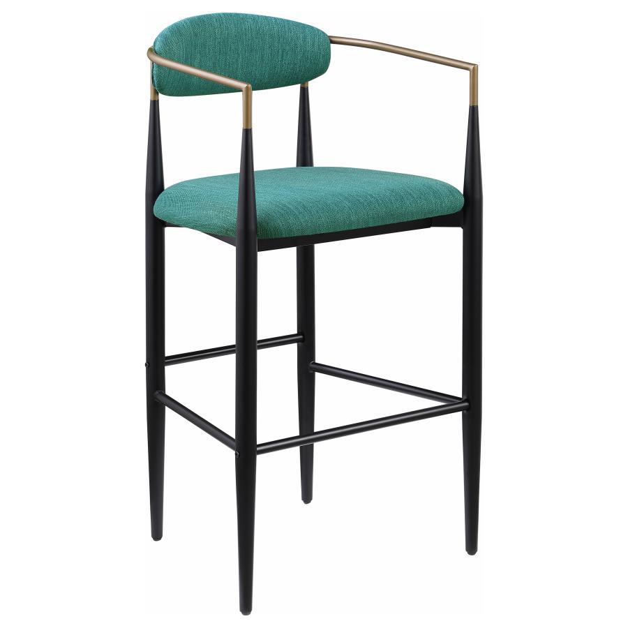 (image for) Tina Fabric Upholstered Bar Chair Green (Set of 2)