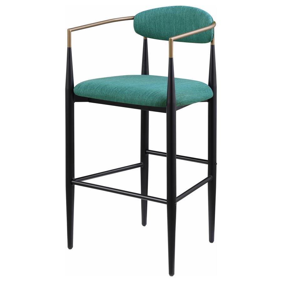 (image for) Tina Fabric Upholstered Bar Chair Green (Set of 2)