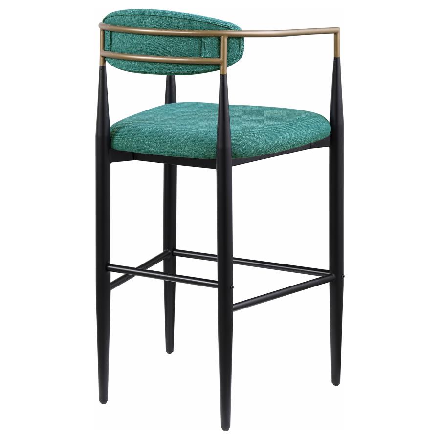 (image for) Tina Fabric Upholstered Bar Chair Green (Set of 2)