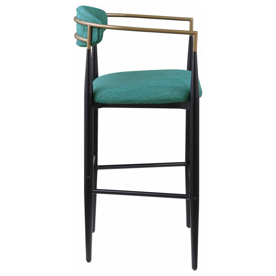 (image for) Tina Fabric Upholstered Bar Chair Green (Set of 2)