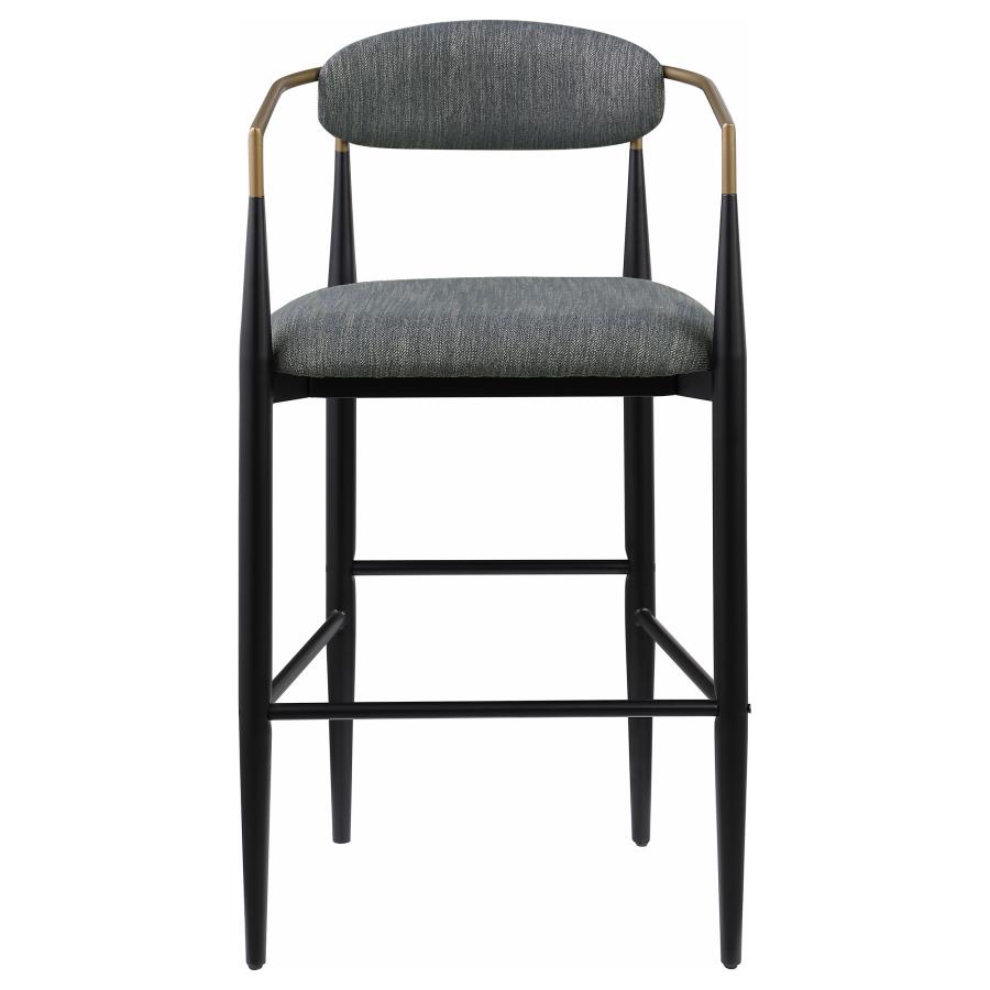 (image for) Tina Fabric Upholstered Bar Chair Dark Grey (Set of 2)