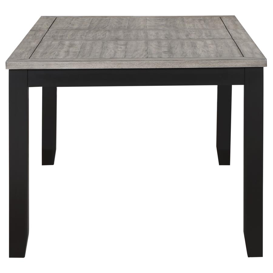 (image for) Elodie Rectangular 78-inch Extension Leaf Dining Table Black