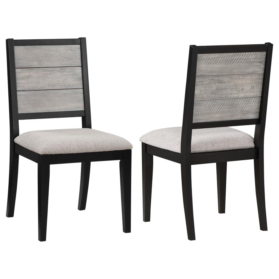 (image for) Elodie Wood Dining Side Chair Grey and Black (Set of 2)