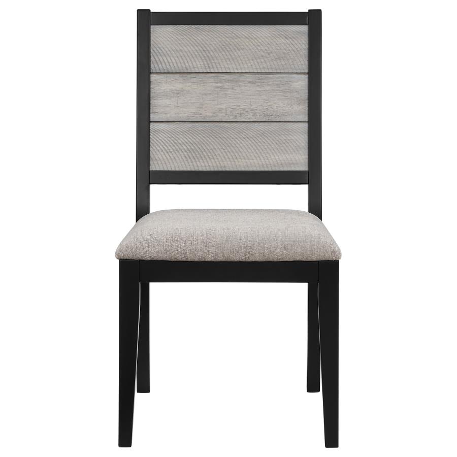 (image for) Elodie Wood Dining Side Chair Grey and Black (Set of 2)