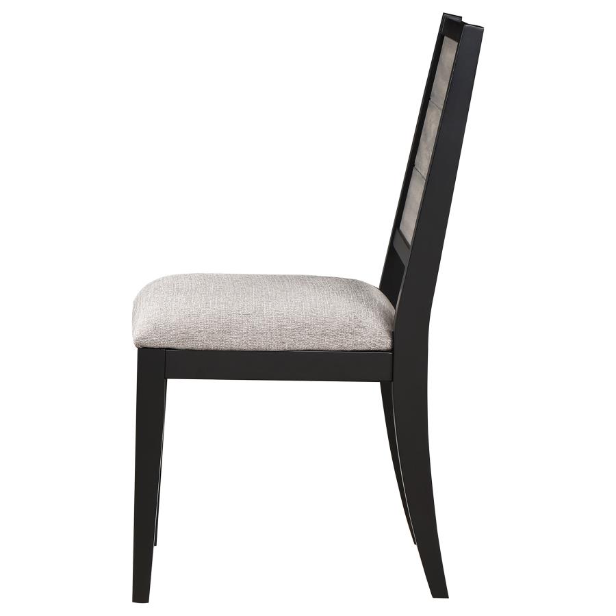 (image for) Elodie Wood Dining Side Chair Grey and Black (Set of 2)