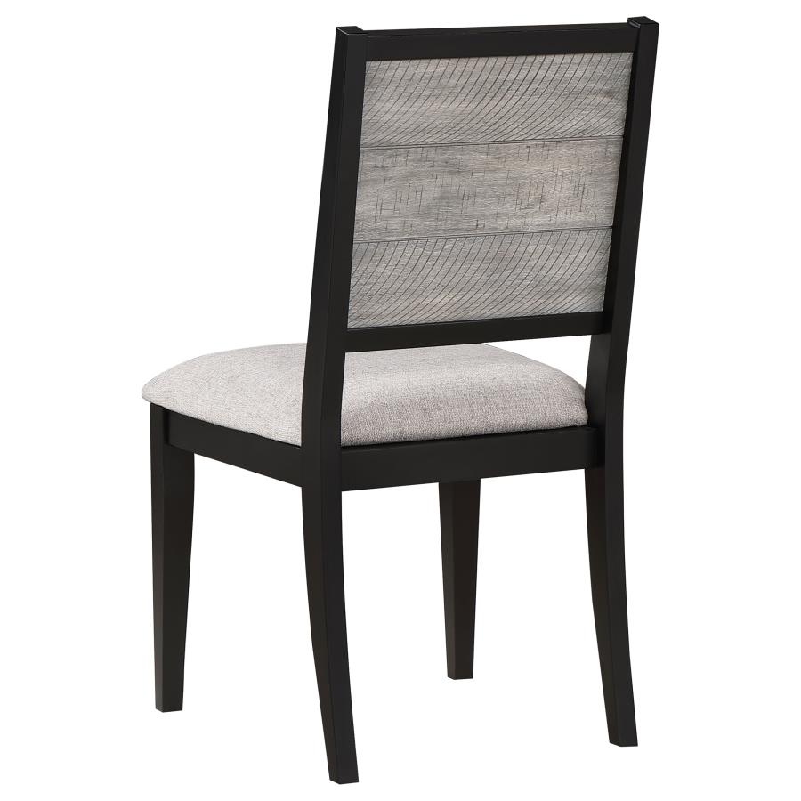 (image for) Elodie Wood Dining Side Chair Grey and Black (Set of 2)