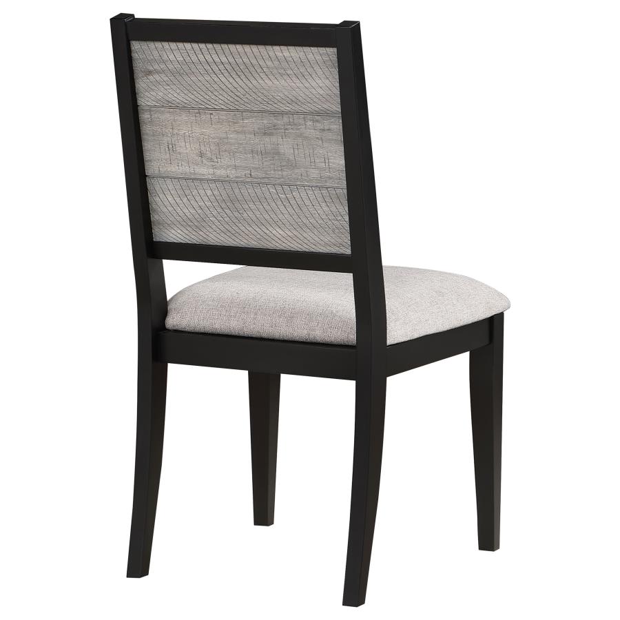 (image for) Elodie Wood Dining Side Chair Grey and Black (Set of 2)