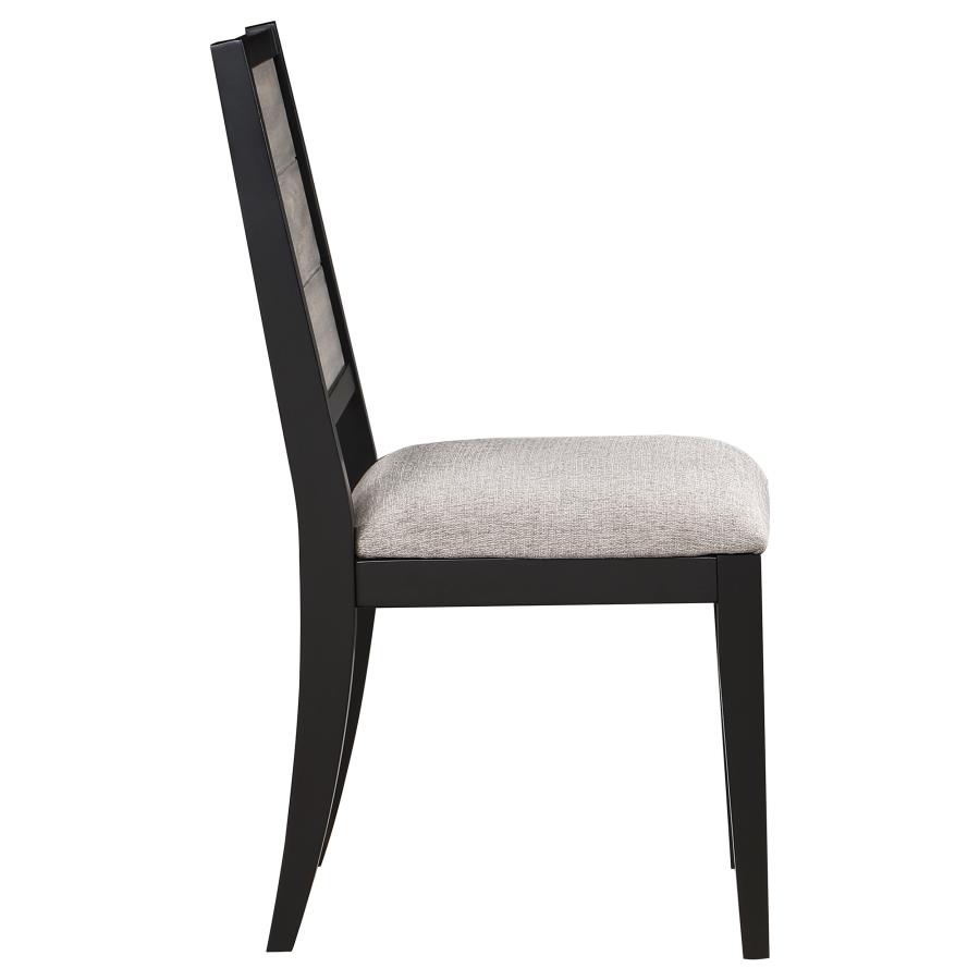 (image for) Elodie Wood Dining Side Chair Grey and Black (Set of 2)