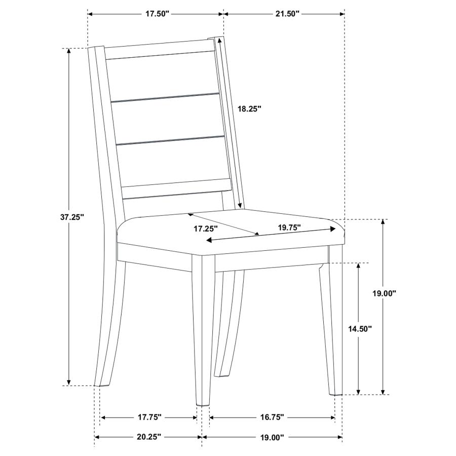 (image for) Elodie Wood Dining Side Chair Grey and Black (Set of 2)