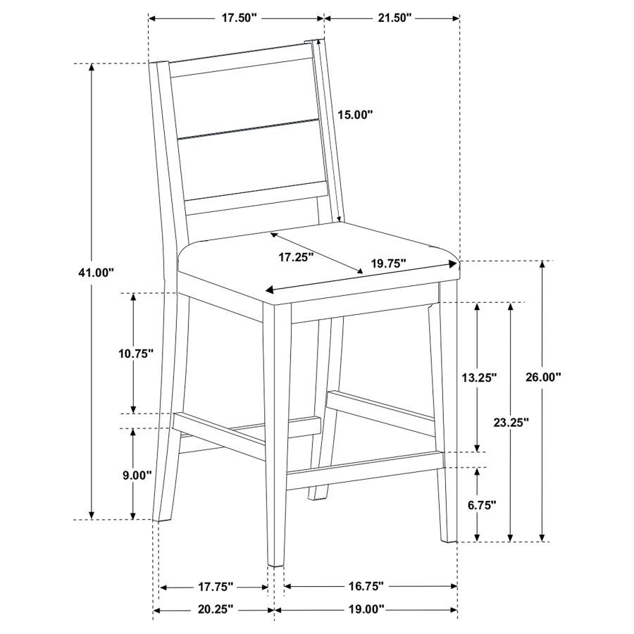 (image for) Elodie 5-piece Extension Leaf Counter Dining Set Black