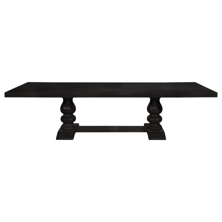 (image for) Phelps 123-inch Extension Leaf Dining Table Distressed Noir