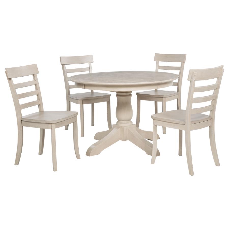 (image for) Orrison 5-piece Oval 62-inch Extension Leaf Dining Set Linen