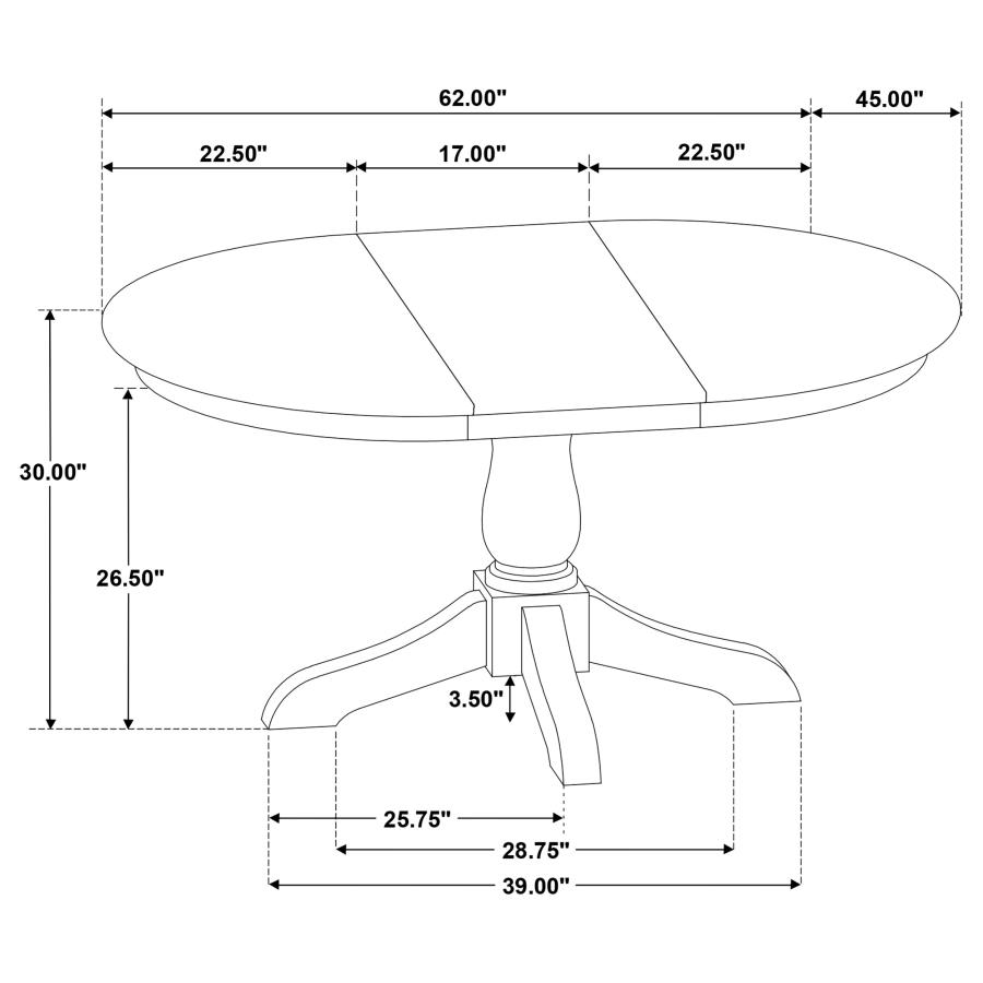 Orrison 5-piece Oval 62-inch Extension Leaf Dining Set Linen