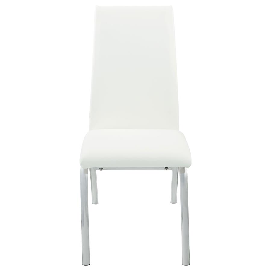 (image for) Bishop Upholstered Dining Side Chair White (Set of 2)