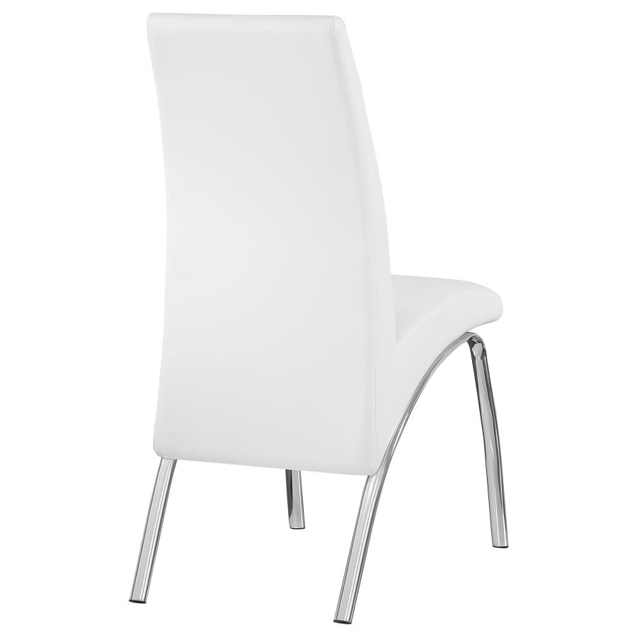 (image for) Bishop Upholstered Dining Side Chair White (Set of 2)